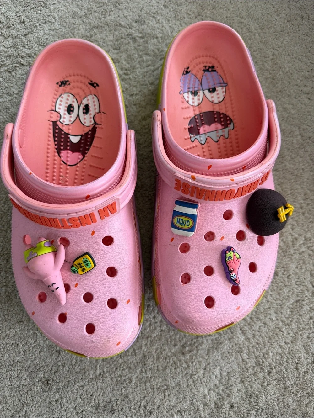 CROCS Pink Kids' Clog Shoes with Character Charms